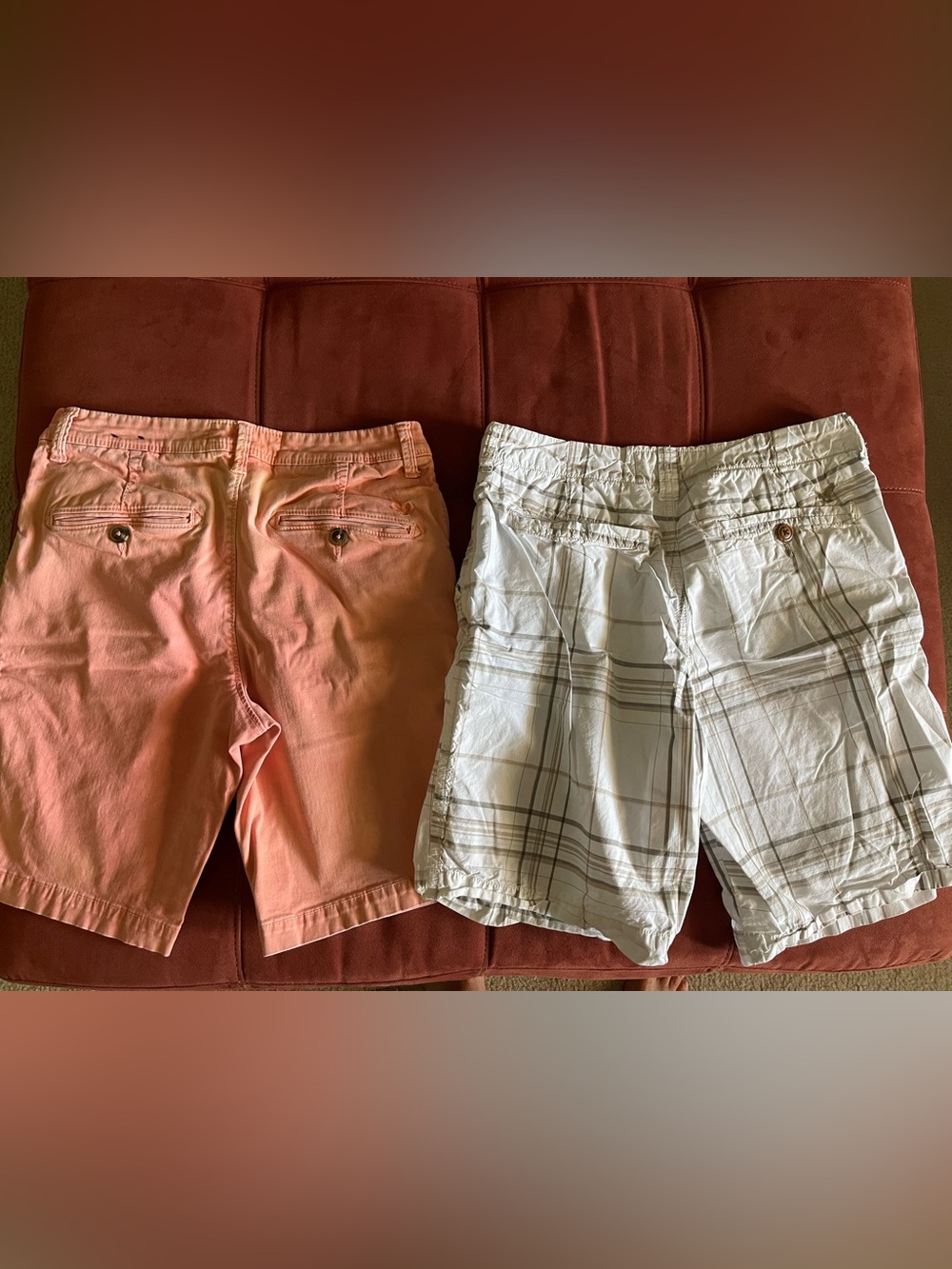 American Eagle Outfitters Men’s Coral and Cream Shorts - 2-Pack - Picture 2 of 7